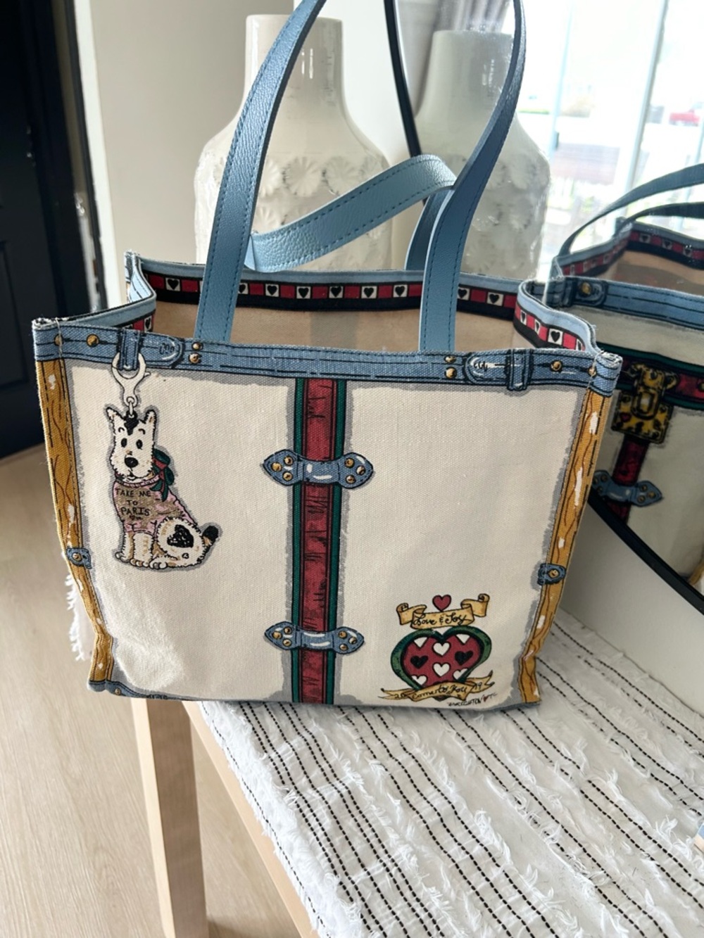 Brighton “In Love We Trust” Canvas Tote Bag 2019 Art by Tom Clancy - Picture 4 of 10